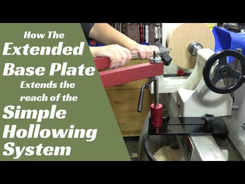 Simple Hollowing System with Laser, Extended Mounting Base & Tools for Outside Bowl Turning-4