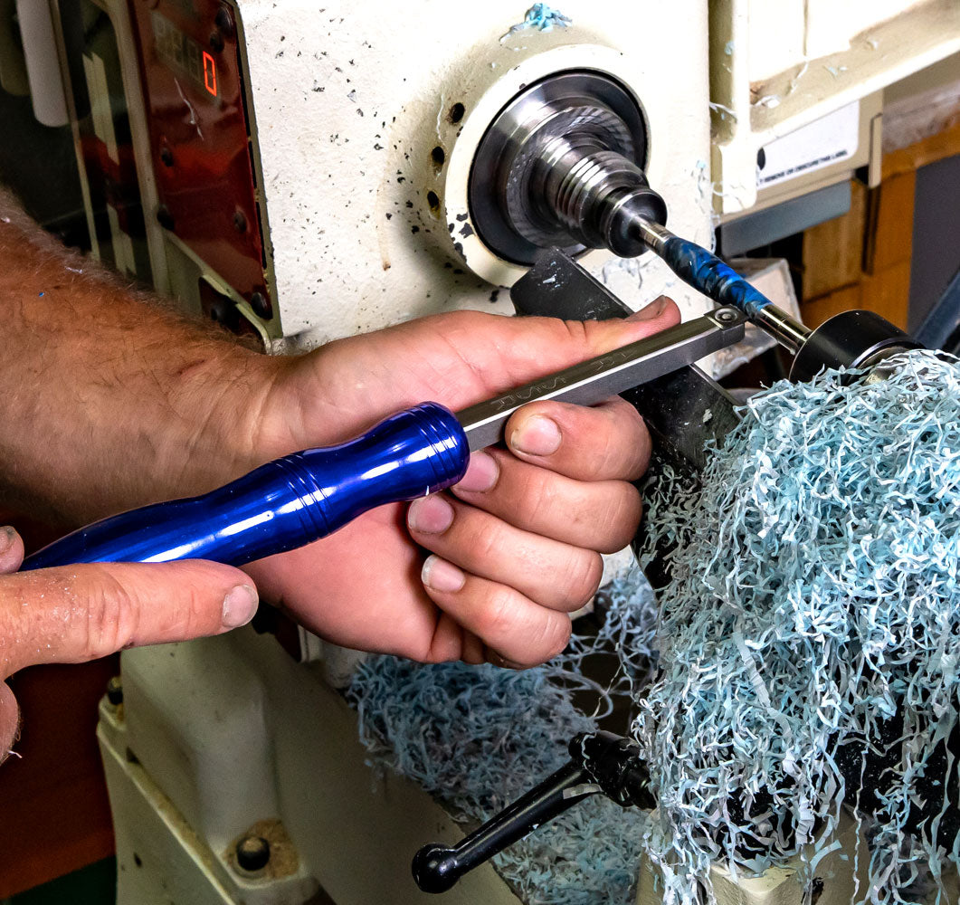 Simple Start Roughing Tool with 2 Cutters: 1 Negative Rake and 1 Woodturning - 12" Overall with Handle