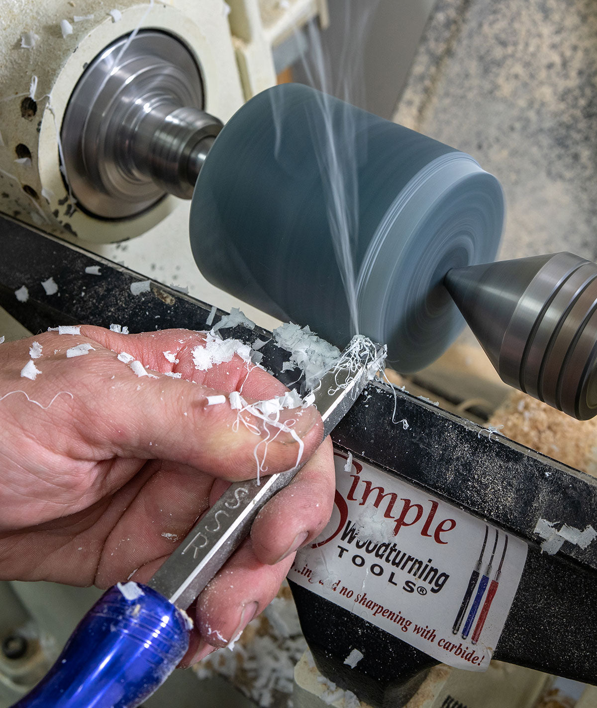 Simple Start Roughing Tool with 2 Cutters: 1 Negative Rake and 1 Woodturning - 12" Overall with Handle