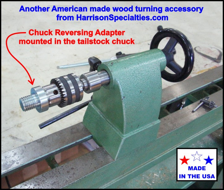 Chuck Reversing Adapter for wood turning lathe