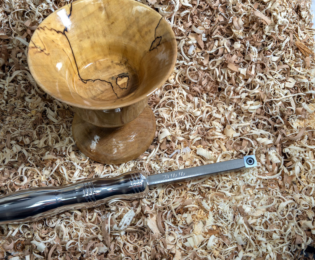 Simple Start Roughing Tool with 2 Cutters: 1 Negative Rake and 1 Woodturning - 12" Overall with Handle