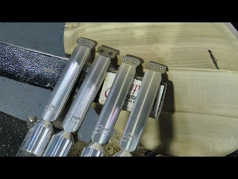 4 Full Size Carbide Tools - Simple Scraper, Rougher, Detailer, Hollower and 1 Handle-4